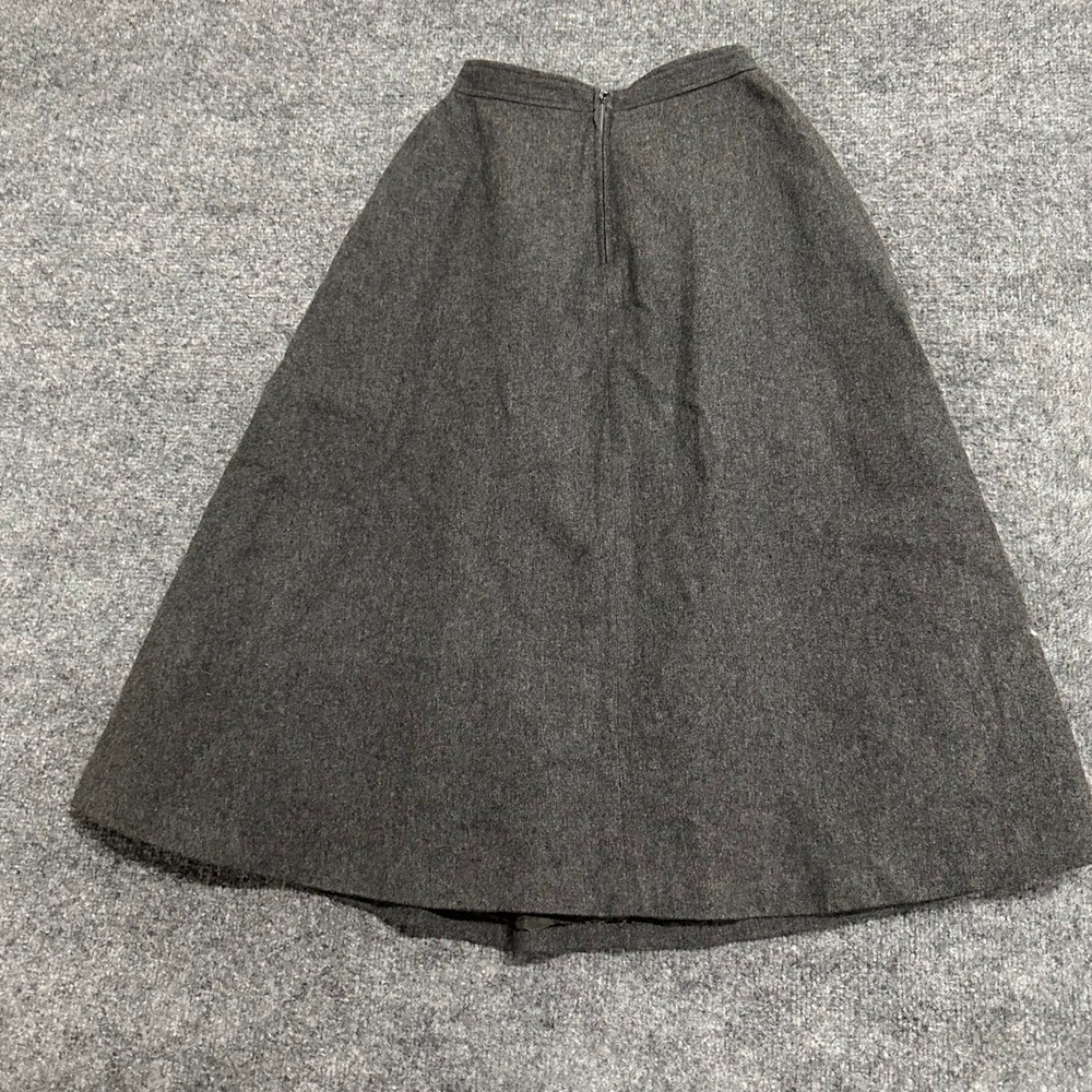 Clyde Skirt Womens Size 7 Gray Wool Blend A-Line Midi Classic Minimalist Skirt